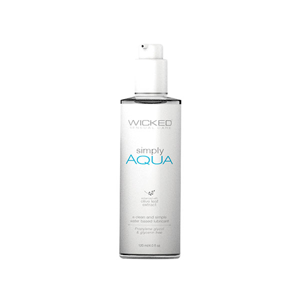 Lubricante Simply Aqua con Extracto de Hoja de Olivo 120 ml.-Cosmética erótica y complementos. Todo lo necesario para darle chispa a tu vida sexual.