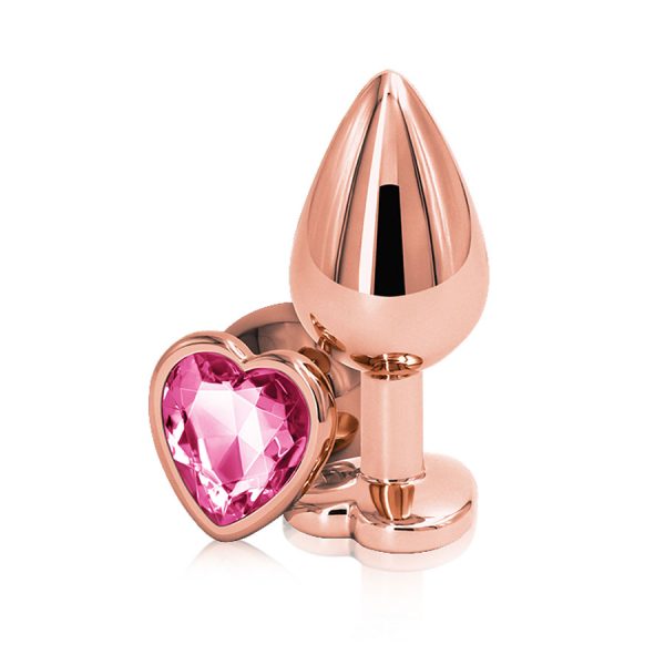 Plug Diamante Rose Gold Heart Medium - ns novelties - - Blush - Amplia gama en Juguetes Eróticos - Envíos rápidos y discretos a todo Chile
