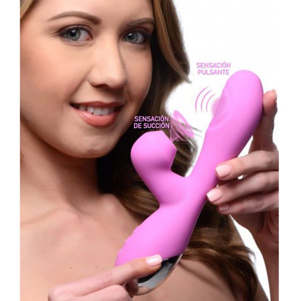 Vibrador & Succionador Rabbit Pink 10X - - XR Play Hard - Prueba una nueva experiencia en nuestro Sex Shop