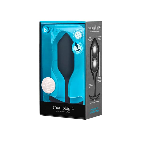B-Vibe Snug Plug 4 – Black - dilatador - anal - plug - sex - sexshop - sweetshopchile - La mejor y más variada selección de juguetes sexuales del mercado