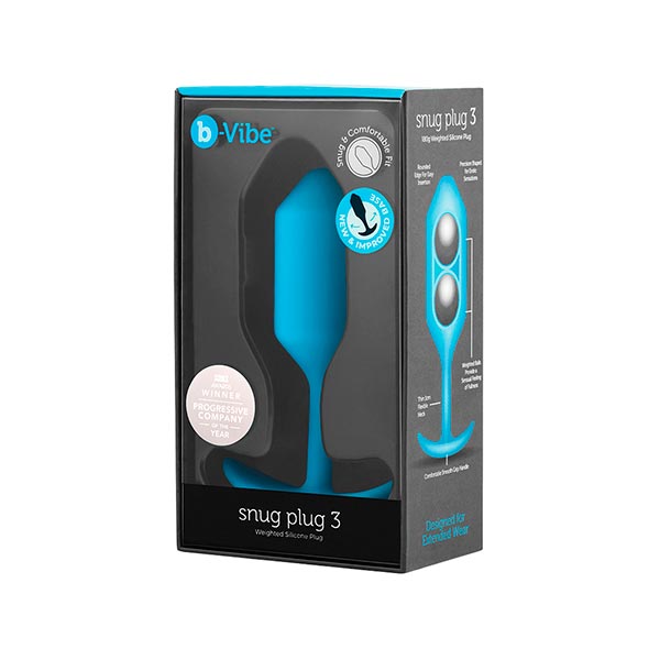 B-Vibe Snug Plug 3 – Black - dilatador - anal - plug - sex - sexshop - sweetshopchile - La mejor y más variada selección de juguetes sexuales del mercado
