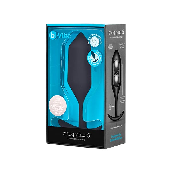 B-Vibe Snug Plug 5 – Black - dilatador - anal - plug - sex - sexshop - sweetshopchile - La mejor y más variada selección de juguetes sexuales del mercado