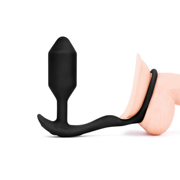 Vibrador Snug & Tug sexshop anal plug anillo para el pene cockring b-vibe