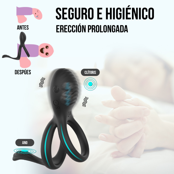 Anillo DuoLove - vibrador - movimiento - - aplicación - juguetes eróticos - placer - adultos - parejas - Jugueteo - Caricias - Santiago - Sexy
